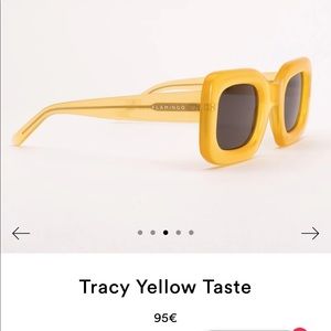 FlamingoSun Yellow Retro Square Sunglasses